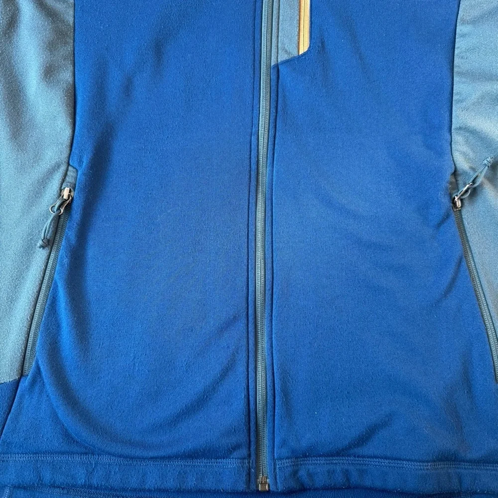 The North Face AO Softshell Hoodie Shady Blue Grey Mens Large Outdoor Hiking